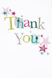 Delicate joy radiates from this thank you card, bringing an easy smile to anyone familiar with Winchmore Hill's welcoming spirit. The 'Thank You' lettering marches across the front in playful, multi-hued style-shining silver, mellow yellow, emerald green, and soft blue-all subtly textured with dots and stitched accents reminiscent of handmade details you'd find at a Winchmore Hill craft market. A constellation of pink, teal, and silver stars circles the message, conjuring the sense of celebration and warmth that fills the neighbourhood during community gatherings. The pristine white background lends space for every splash of colour and sparkle to stand apart, never cluttered, always graceful. The airy arrangement and gentle movement of letters and stars evoke a sense of lighthearted gratitude, making this card the perfect companion to a thoughtfully arranged bouquet. Whether offered after a kind gesture in Winchmore Hill or as thanks for support during special moments, you can almost feel the shimmer of gratitude emanate-tying card, flowers, and feeling into a single memorable local gesture.